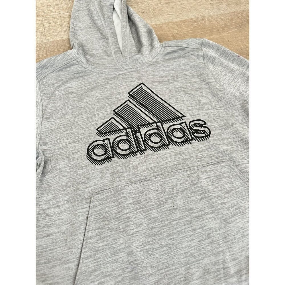 Adidas Grey Hooded Sweatshirt - Picture 3 of 6